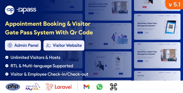 QuickPass: Appointment Booking  Visitor Gate Pass System With Qr Code