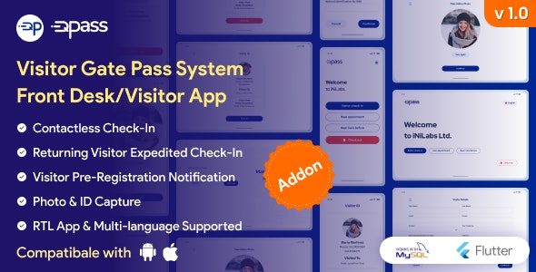 QuickPass – Visitor Gate Pass System Frontdesk App/Visitor App