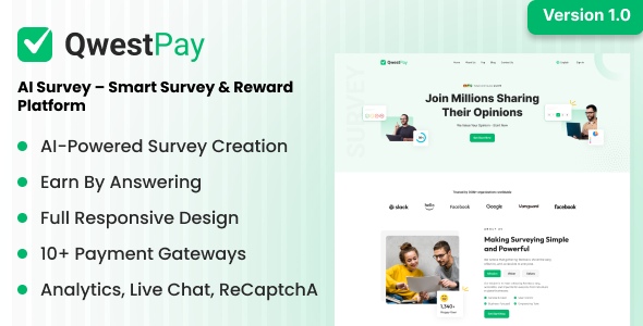 QwestPay – AI Survey Generator  Reward Platform