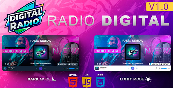 Radio Digital – Todo Reproductores HTML5 ShoutCast, Icecast