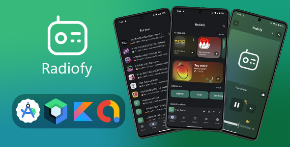Radiofy – Online Radio Streaming App for Android | Kotlin  Jetpack Compose