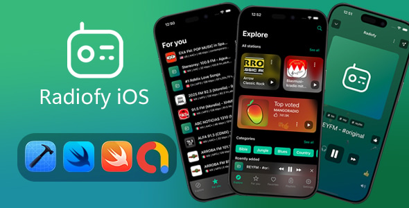 Radiofy – Online Radio Streaming App for iOS | Swift  SwiftUI