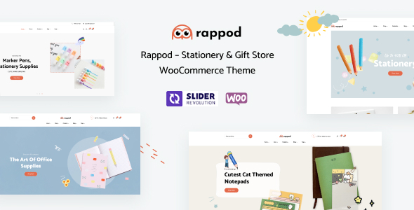 Rappod – Stationery  Gift Store WooCommerce WordPress Theme