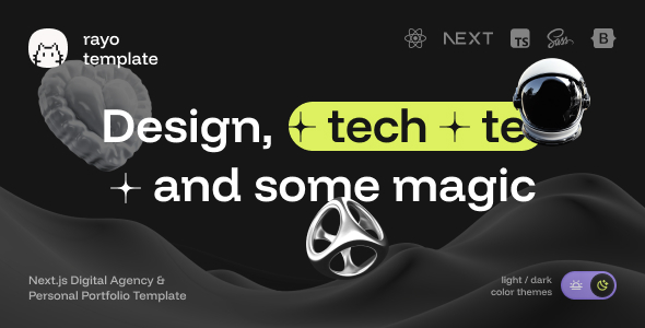 Rayo – Digital Agency  Personal Portfolio NextJs Template
