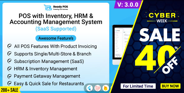Ready POS – POS with Inventory Management System, HRM  Accounting | POS SAAS