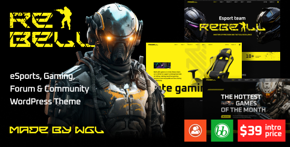 Rebell – eSports  Gaming Forum WordPress Theme