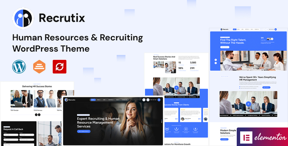 Recrutix – Human Resources  Recruiting WordPress Theme