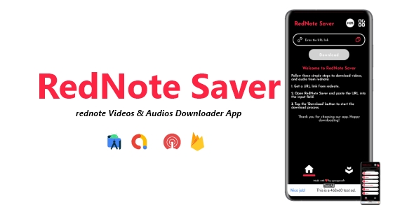 RedNote Saver – rednote Videos  Audios Downloader | ADMOB, FIREBASE, ONESIGNAL
