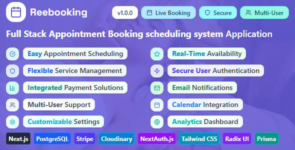 Reebooking – Spa Saloon Service Appointment Booking scheduling system Software  Solution