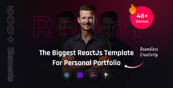 Reeni – Personal Portfolio CV  Resume ReactJs Template