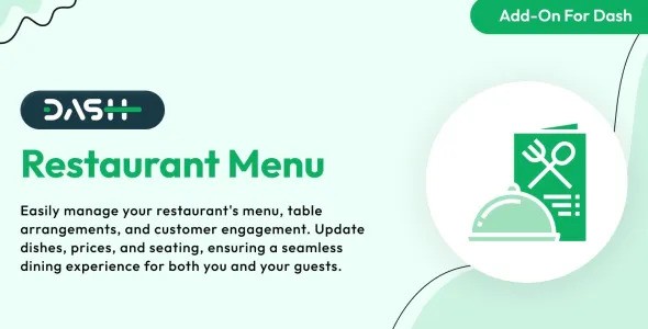 Restaurant Menu – Dash SaaS Add-On