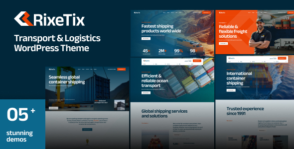 RixeTix – Transport  Logistics WordPress Theme
