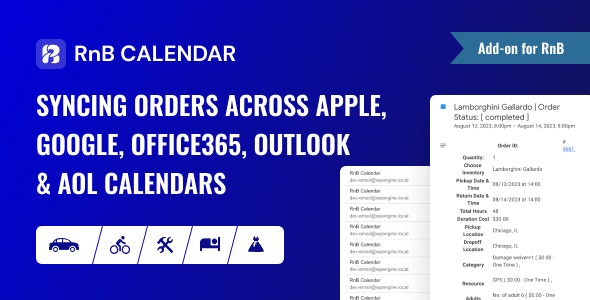 RnBCal - Syncing Orders Across Apple, Google, Yahoo!, Office365, Outlook  AOL Calendars
