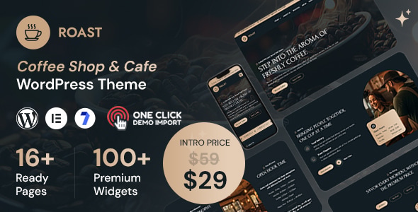Roast – Coffee Shop  Cafe WordPress Theme