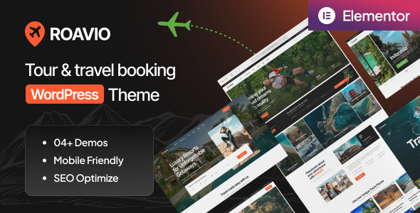 Roavio  – Tour  Travel Booking WordPress Theme