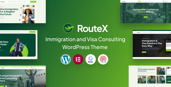 RouteX – Immigration and Visa Consulting WordPress Theme