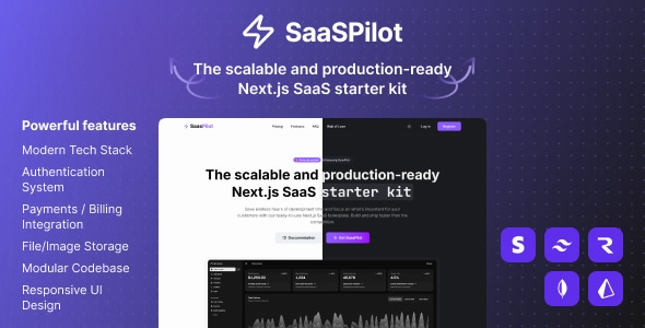 SaasPilot – Next.js SaaS starter kit