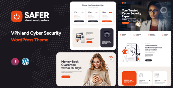 Safer – VPN, Cyber Security and CCTV WordPress Theme