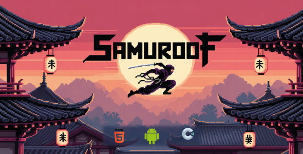 Samuroof – Roof Jump Arcade (HTML5  Android) in Construct 3 Game