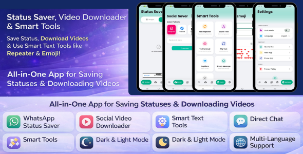 SaveMate: Status Saver, Video Downloader  Smart Tools Save Status, Download Videos  Use Smart Text