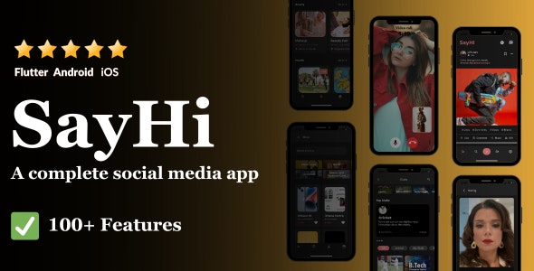 SayHi Social- (Timeline, chat, Live,Instagram,Reels,Facebook,Twitter,Threads, TikTok),