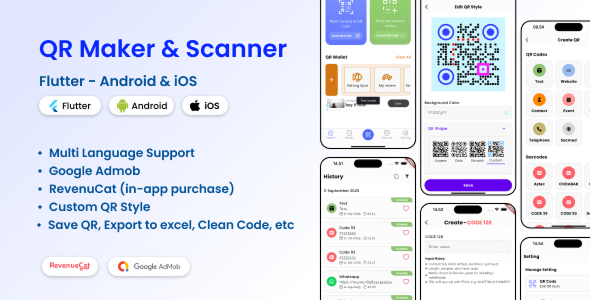 Scanovo – Custom QR Maker  Scanner Flutter App