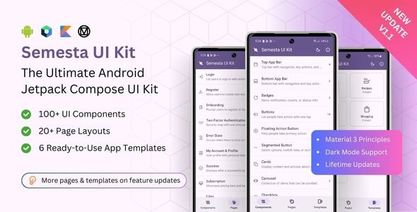 Semesta UI Kit – The Ultimate Android Jetpack Compose UI Kit