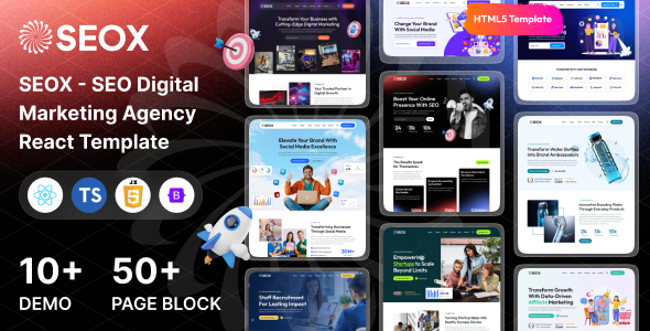 SEOX – SEO  Digital Marketing Agency React Template