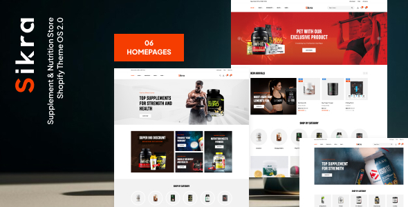 Sikra – Supplement  Nutrition Store Shopify Theme OS 2.0