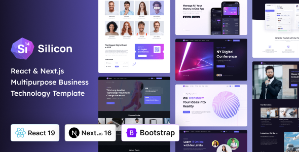 Silicon – React 19  NextJs 16 Business  Technology Template