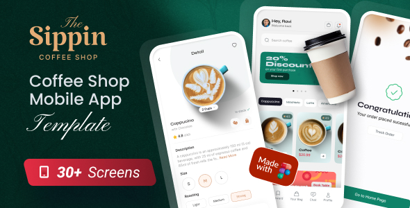 Sippin Coffee Shop – React Native Mobile App