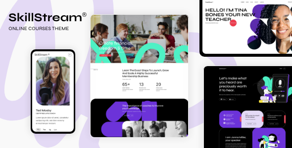 SkillStream – Online Courses and Education WordPress Theme