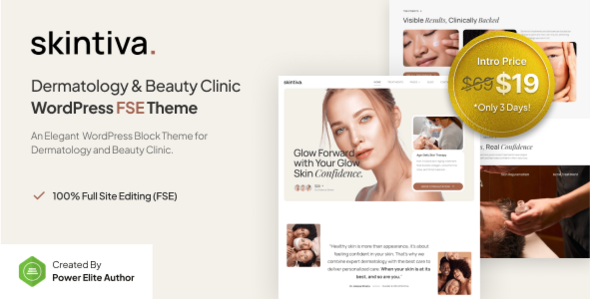 Skintiva – Dermatology  Beauty Clinic FSE WordPress Theme