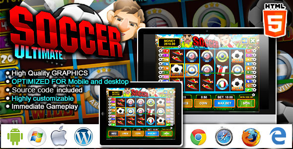 Slot Machine Ultimate Soccer – HTML5 Casino Game