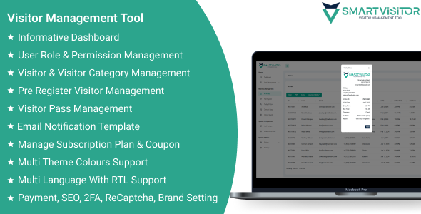 Smart Visitor SaaS – Visitor Management Tool
