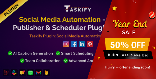 Social Media Automation – Manager, Publisher  Scheduler Plugin for Taskify