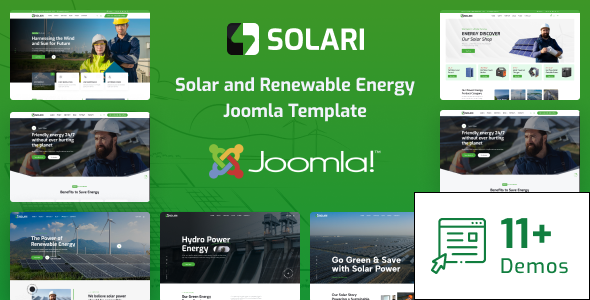 Solari – Joomla 5 Ecology  Solar Energy Template