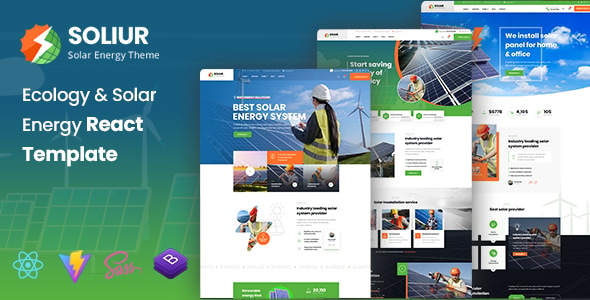 Soliur – Ecology  Solar Energy React Template