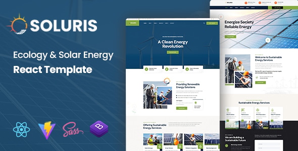 Soluris – Ecology  Solar Energy React Template