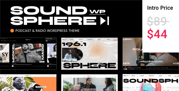 SoundSphere – Podcast  Radio WordPress Theme