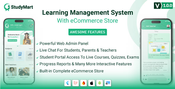 StudyMart – Complete Learning Management System with eCommerce Store