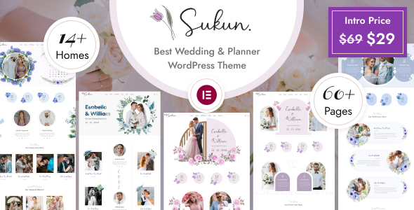 Sukun – Wedding  Wedding Planner WordPress Theme