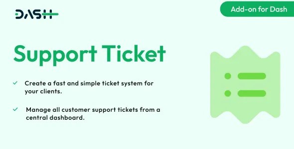 Support Ticket – Dash SaaS Add-on