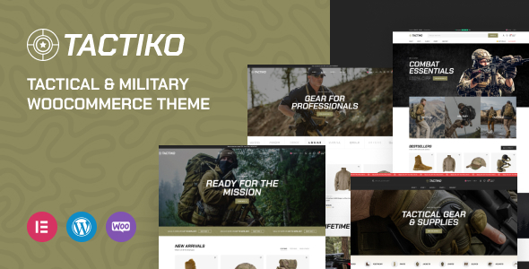Tactiko – Tactical  Military Shop WooCommerce Theme
