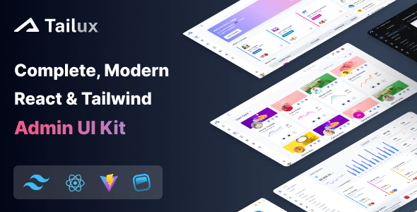 Tailux – React Tailwind Admin Template (React 19)