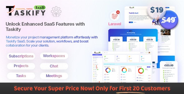 Taskify SaaS – Project Management System in Laravel