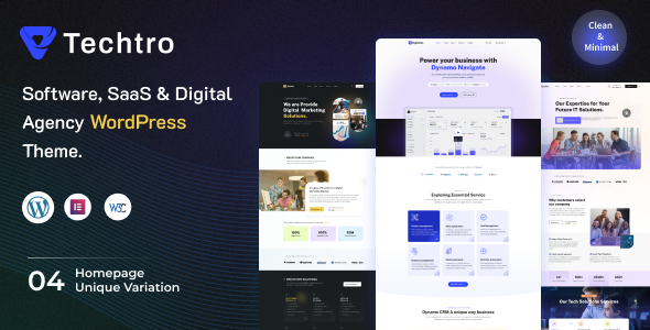 Techtro – Software  Digital Agency WordPress Theme
