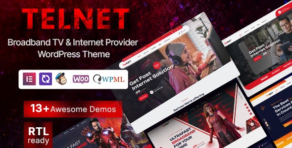 Telnet – Broadband TV Internet Provider WordPress Theme