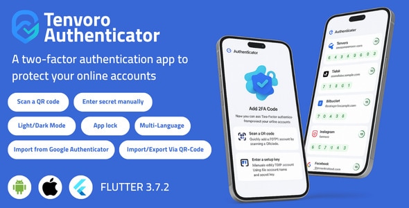Tenvoro Authenticator – Secure 2FA for Android  iOS