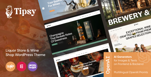 Tipsy – Liquor Store  Wine Shop WordPress Theme